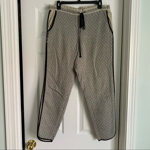 Lou & Grey cropped cotton pants with tuxedo-ish side stripe